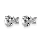 14k White Gold 1/3 carat Certified Lab Grown Diamond VS/SI+ G+ Round Complete Four Prong Heavyweight Stud Earrings