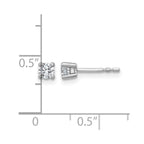 14k White Gold 1/3 carat Certified Lab Grown Diamond VS+ F+ Round Complete Four Prong Heavyweight Stud Earrings