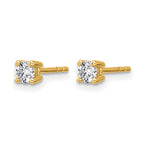 14k 1/3 carat Lab Grown Diamond VS/SI+ G+ Round Complete Four Prong Heavyweight Stud Earrings