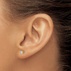 14k 1/3 carat Lab Grown Diamond VS+ F+ Round Complete Four Prong Heavyweight Stud Earrings