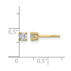 14k 1/3 carat Certified Lab Grown Diamond VS/SI+ G+ Round Complete Four Prong Heavyweight Stud Earrings