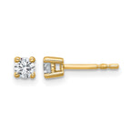 14k 1/3 carat Certified Lab Grown Diamond VS/SI+ G+ Round Complete Four Prong Heavyweight Stud Earrings