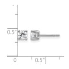14k White Gold 1/2 carat Certified Lab Grown Diamond VS+ F+ Round Complete Four Prong Heavyweight Stud Earrings