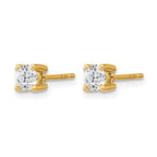 14k 1/2 carat Certified Lab Grown Diamond VS/SI+ G+ Round Complete Four Prong Heavyweight Stud Earrings