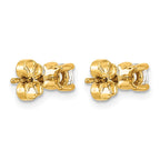 14k 1/2 carat Certified Lab Grown Diamond VS/SI+ G+ Round Complete Four Prong Heavyweight Stud Earrings