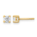 14k 1/2 carat Certified Lab Grown Diamond VS/SI+ G+ Round Complete Four Prong Heavyweight Stud Earrings