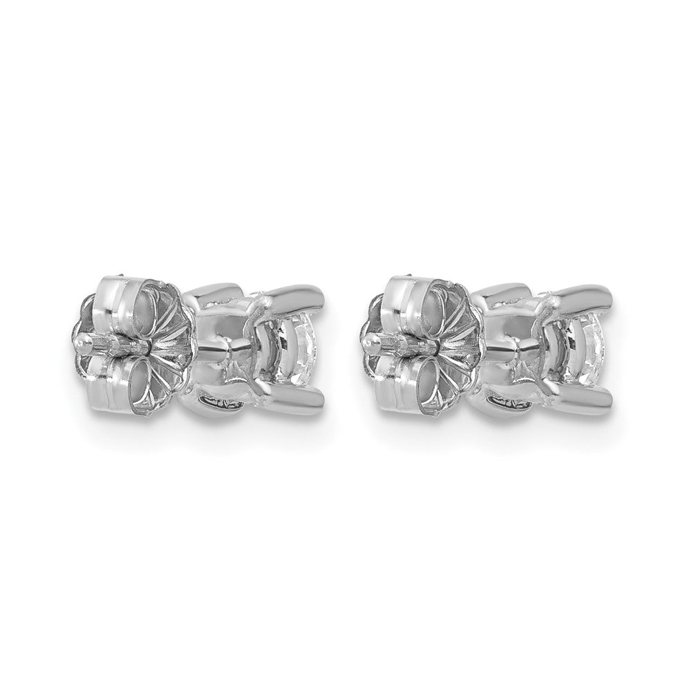 14k White Gold 5/8 carat Certified Lab Grown Diamond VS/SI+ G+ Round Complete Four Prong Heavyweight Stud Earrings