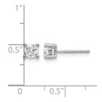 14k White Gold 5/8 carat Lab Grown Diamond VS+ F+ Round Complete Four Prong Heavyweight Stud Earrings