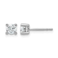 14k White Gold 5/8 carat Certified Lab Grown Diamond VS/SI+ G+ Round Complete Four Prong Heavyweight Stud Earrings