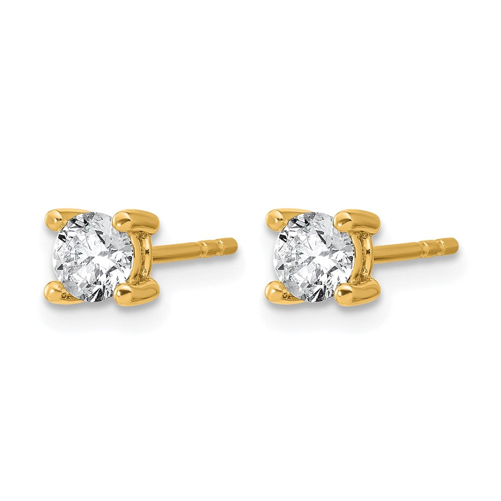 14k 5/8 carat Lab Grown Diamond VS/SI+ G+ Round Complete Four Prong Heavyweight Stud Earrings
