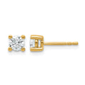 14k 5/8 carat Certified Lab Grown Diamond VS/SI+ G+ Round Complete Four Prong Heavyweight Stud Earrings
