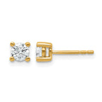 14k 5/8 carat Certified Lab Grown Diamond VS/SI+ G+ Round Complete Four Prong Heavyweight Stud Earrings