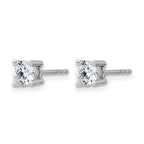 14k White Gold 3/4 carat Certified Lab Grown Diamond VS+ F+ Round Complete Four Prong Heavyweight Stud Earrings