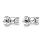 14k White Gold 3/4 carat Certified Lab Grown Diamond VS+ F+ Round Complete Four Prong Heavyweight Stud Earrings