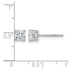 14k White Gold 3/4 carat Certified Lab Grown Diamond VS+ F+ Round Complete Four Prong Heavyweight Stud Earrings