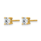 14k 3/4 carat Certified Lab Grown Diamond VS+ F+ Round Complete Four Prong Heavyweight Stud Earrings