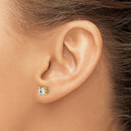 14k 3/4 carat Lab Grown Diamond VS/SI+ G+ Round Complete Four Prong Heavyweight Stud Earrings