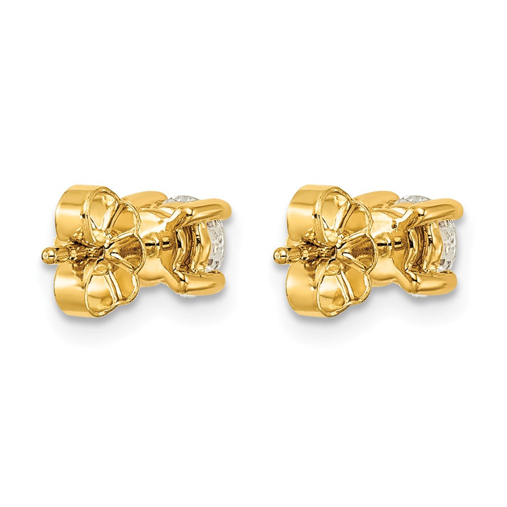 14k 3/4 carat Lab Grown Diamond VS/SI+ G+ Round Complete Four Prong Heavyweight Stud Earrings