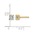 14k 3/4 carat Lab Grown Diamond VS/SI+ G+ Round Complete Four Prong Heavyweight Stud Earrings