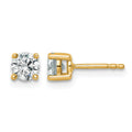 14k 3/4 carat Lab Grown Diamond VS/SI+ G+ Round Complete Four Prong Heavyweight Stud Earrings