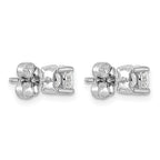 14k White Gold 1 carat Lab Grown Diamond VS/SI+ G+ Round Complete Four Prong Heavyweight Stud Earrings