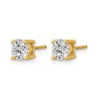 14k 1 1/2 carat Certified Lab Grown Diamond VS/SI+ G+ Round Complete Four Prong Heavyweight Stud Earrings