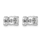 14k White Gold 2 carat Certified Lab Grown Diamond VS/SI+ G+ Round Complete Four Prong Heavyweight Stud Earrings