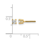 14k 1/5 carat Certified Lab Grown Diamond VS/SI+ G+ Round Complete Four Prong Screwback Heavyweight Stud Earrings