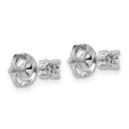 14k White Gold 1/4 carat Certified Lab Grown Diamond VS+ F+ Round Complete Four Prong Screwback Heavyweight Stud Earrings