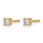 14k 1/4 carat Certified Lab Grown Diamond VS/SI+ G+ Round Complete Four Prong Screwback Heavyweight Stud Earrings
