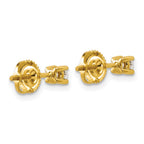 14k 1/4 carat Certified Lab Grown Diamond VS/SI+ G+ Round Complete Four Prong Screwback Heavyweight Stud Earrings