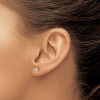 14k 1/3 carat Certified Lab Grown Diamond VS/SI+ G+ Round Complete Four Prong Screwback Heavyweight Stud Earrings