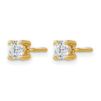 14k 1/2 carat Lab Grown Diamond VS/SI+ G+ Round Complete Four Prong Screwback Heavyweight Stud Earrings