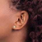 14k 1/2 carat Lab Grown Diamond VS/SI+ G+ Round Complete Four Prong Screwback Heavyweight Stud Earrings