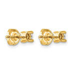 14k 1/2 carat Certified Lab Grown Diamond VS+ F+ Round Complete Four Prong Screwback Heavyweight Stud Earrings