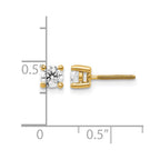 14k 1/2 carat Certified Lab Grown Diamond VS+ F+ Round Complete Four Prong Screwback Heavyweight Stud Earrings