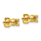 14k 5/8 carat Lab Grown Diamond VS/SI+ G+ Round Complete Four Prong Screwback Heavyweight Stud Earrings