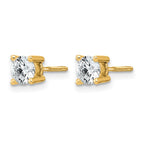 14k 3/4 carat Certified Lab Grown Diamond VS/SI+ G+ Round Complete Four Prong Screwback Heavyweight Stud Earrings