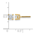 14k 3/4 carat Lab Grown Diamond VS+ F+ Round Complete Four Prong Screwback Heavyweight Stud Earrings