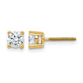 14k 3/4 carat Certified Lab Grown Diamond VS/SI+ G+ Round Complete Four Prong Screwback Heavyweight Stud Earrings
