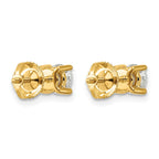 14k 1 carat Certified Lab Grown Diamond VS+ F+ Round Complete Four Prong Screwback Heavyweight Stud Earrings
