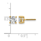 14k 1 carat Lab Grown Diamond VS/SI+ G+ Round Complete Four Prong Screwback Heavyweight Stud Earrings