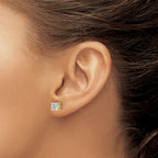 14k 1 1/2 carat Certified Lab Grown Diamond VS/SI+ G+ Round Complete Four Prong Screwback Heavyweight Stud Earrings