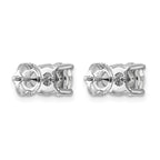 14k White Gold 2 carat Lab Grown Diamond VS/SI+ G+ Round Complete Four Prong Screwback Heavyweight Stud Earrings