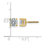 14k 2 carat Lab Grown Diamond VS/SI+ G+ Round Complete Four Prong Screwback Heavyweight Stud Earrings