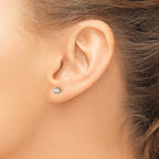 14k 1/3 carat Lab Grown Diamond VS+ F+ Round Complete Three Prong Screwback Stud Earrings