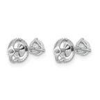 14k White Gold 1/2 carat Certified Lab Grown Diamond VS/SI+ G+ Round Complete Three Prong Screwback Stud Earrings
