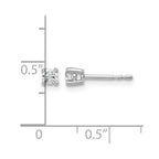 True Origin 14K White Gold 1/5 carat Lab Grown Diamond VS+ F+ Round Four Prong Heavy Weight Complete Stud Earrings
