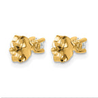 True Origin 14K Yellow Gold 1/5 carat Lab Grown Diamond VS+ F+ Round Four Prong Heavy Weight Complete Stud Earrings