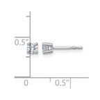 True Origin 14K White Gold 1/4 carat Lab Grown Diamond VS+ F+ Round Four Prong Heavy Weight Complete Stud Earrings